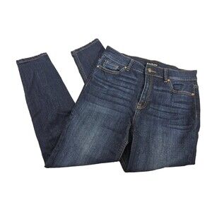 ENJEAN Juniors‎ 13 High Rise Skinny Slim Dark Wash Denim Blue Jeans Pants EUC